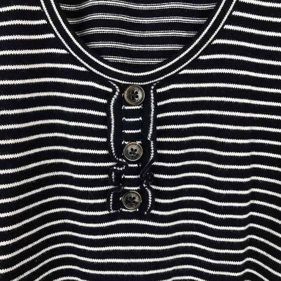 JACOB Sleeveless Cotton Knit TOP, Navy Stripes - Picture 4 of 8